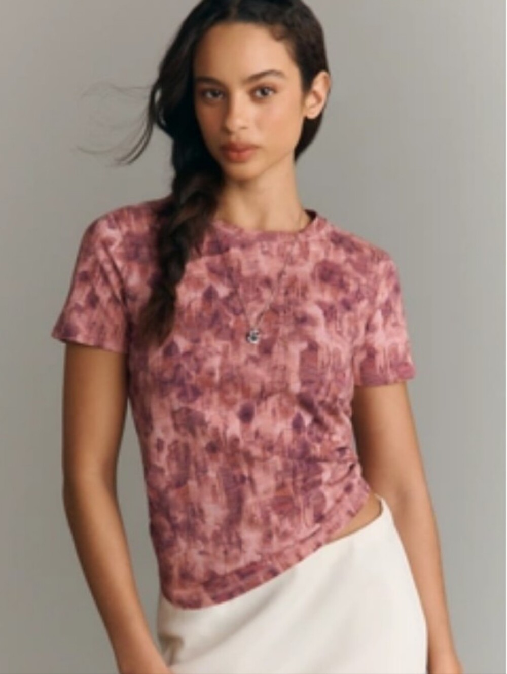 NWT Pilcro Bennie 100% Cotton Slim Crew Neck Tee